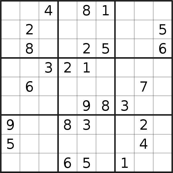Sudoku puzzle for <br />Wednesday, 5th of January 2022