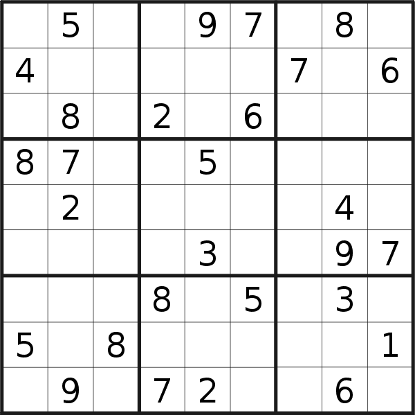 Sudoku puzzle for <br />Thursday, 13th of January 2022