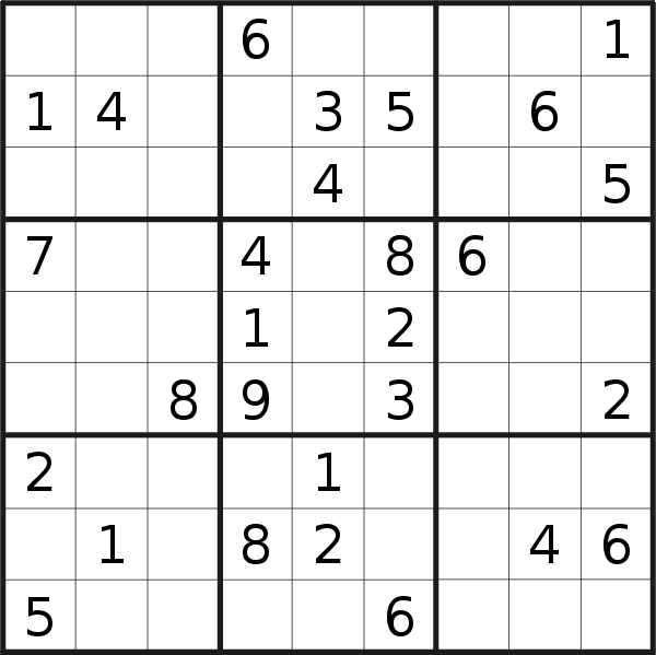 Sudoku puzzle for <br />Friday, 14th of January 2022