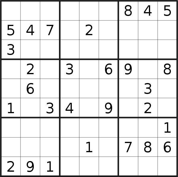 Sudoku puzzle for <br />Friday, 18th of March 2022