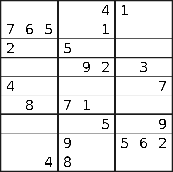 Sudoku puzzle for <br />Sunday, 20th of March 2022