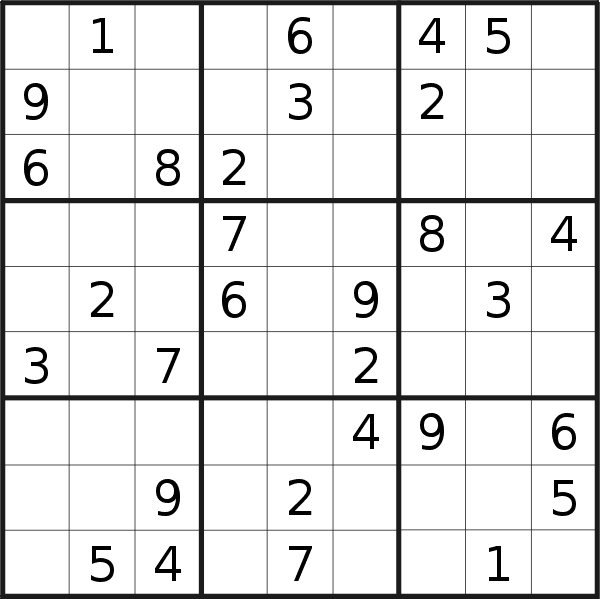 Sudoku puzzle for <br />Sunday, 27th of March 2022