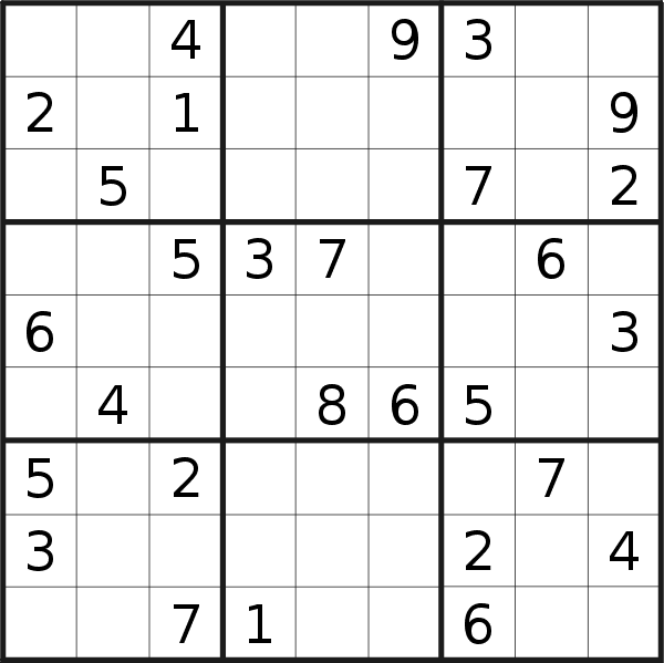 Sudoku puzzle for <br />Wednesday, 30th of March 2022
