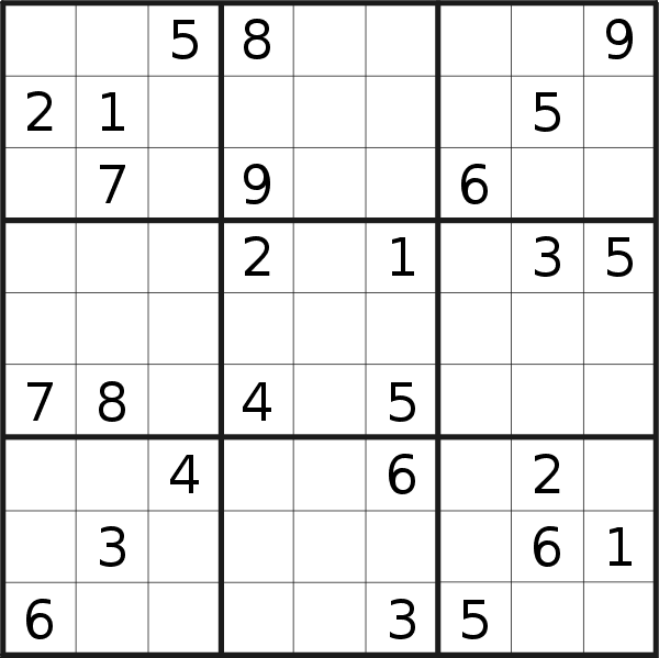 Sudoku puzzle for <br />Thursday, 31st of March 2022