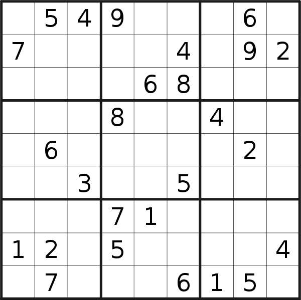 Sudoku puzzle for <br />Friday, 1st of April 2022