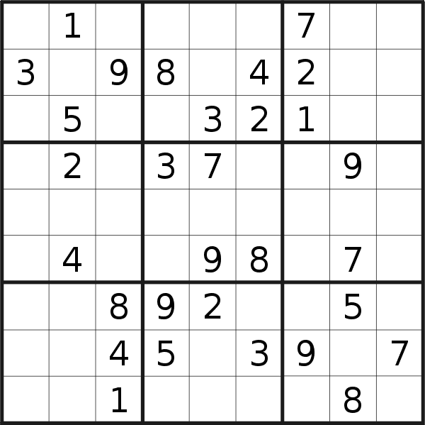 Sudoku puzzle for <br />Saturday, 2nd of April 2022