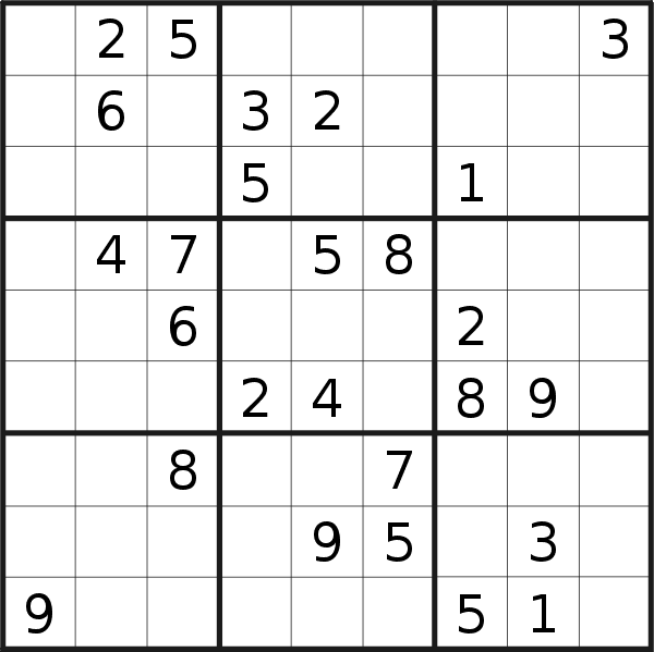 Sudoku puzzle for <br />Monday, 4th of April 2022