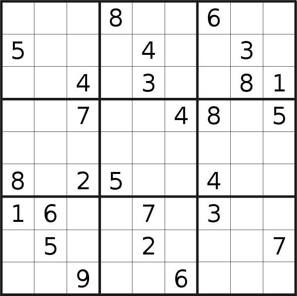 Sudoku puzzle for <br />Saturday, 9th of April 2022