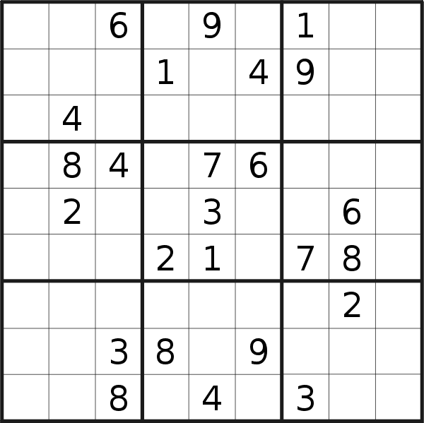 Sudoku puzzle for <br />Tuesday, 19th of April 2022