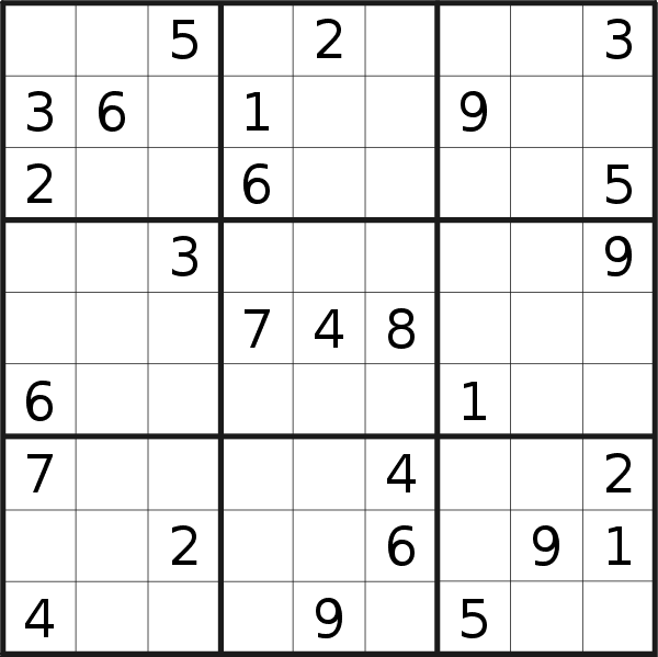Sudoku puzzle for <br />Wednesday, 27th of April 2022