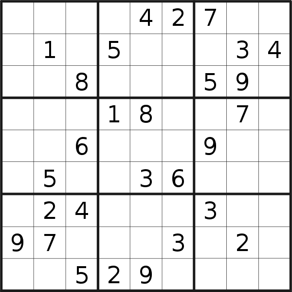 Sudoku puzzle for <br />Thursday, 28th of April 2022