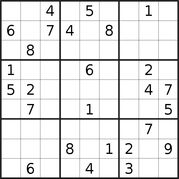 Sudoku puzzle for <br />Tuesday, 3rd of May 2022