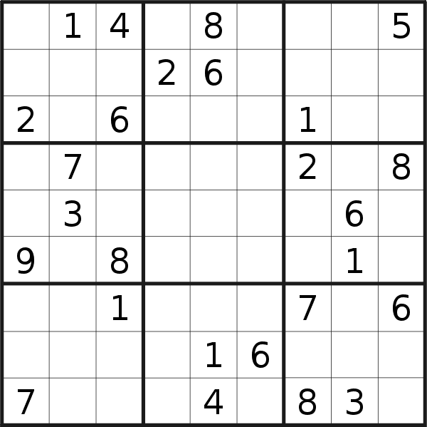 Sudoku puzzle for <br />Tuesday, 24th of May 2022