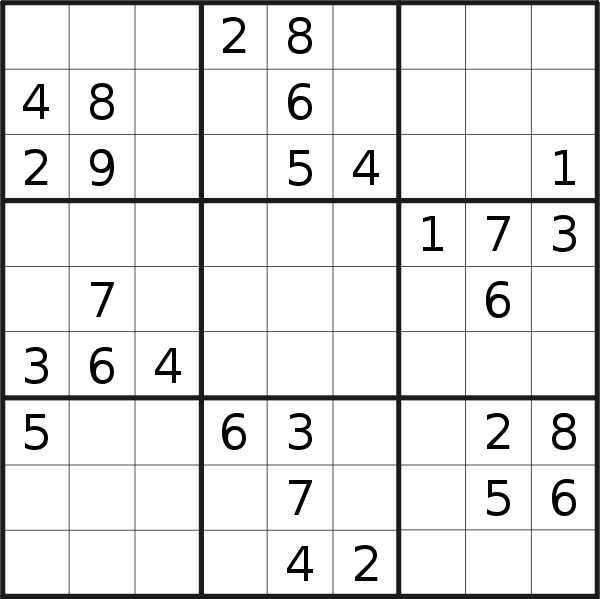 Sudoku puzzle for <br />Wednesday, 1st of June 2022