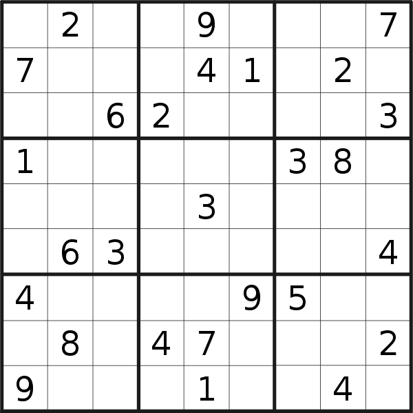 Sudoku puzzle for <br />Friday, 3rd of June 2022