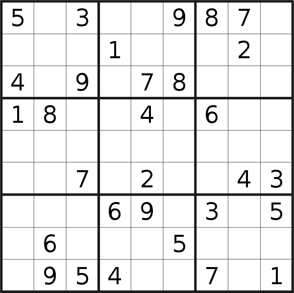 Sudoku puzzle for <br />Saturday, 11th of June 2022
