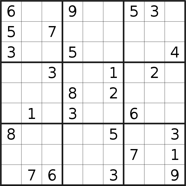Sudoku puzzle for <br />Tuesday, 14th of June 2022
