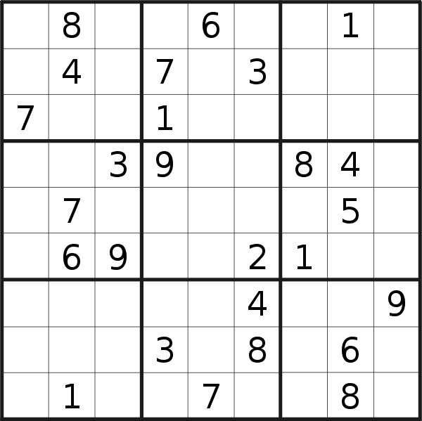 Sudoku puzzle for <br />Wednesday, 15th of June 2022