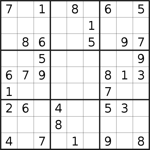 Sudoku puzzle for <br />Friday, 17th of June 2022