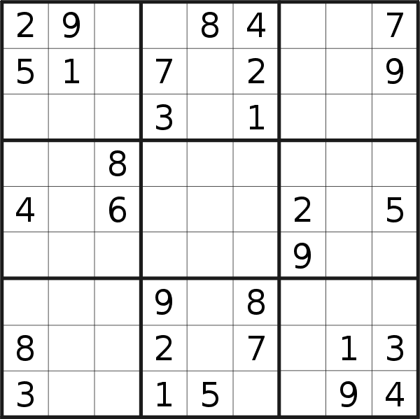 Sudoku puzzle for <br />Monday, 20th of June 2022