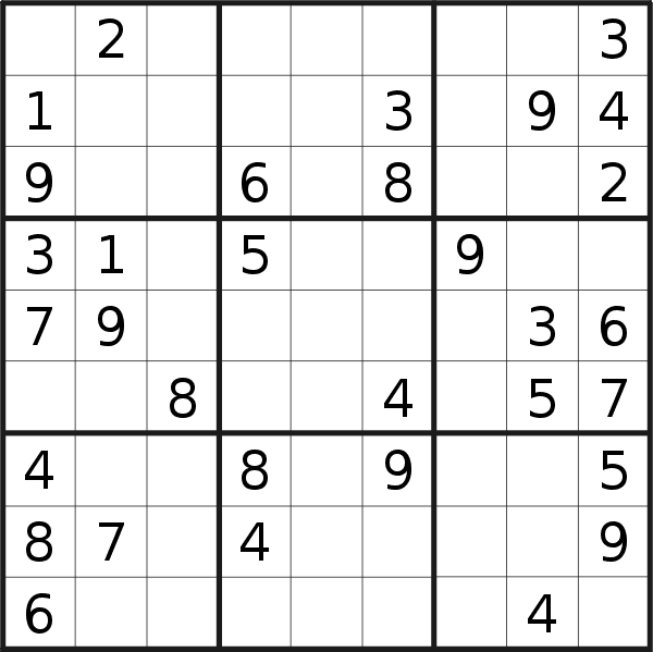 Sudoku puzzle for <br />Friday, 24th of June 2022