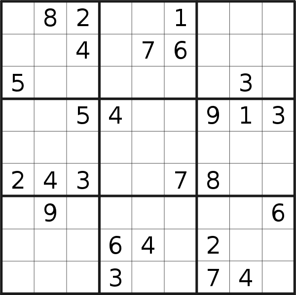 Sudoku puzzle for <br />Sunday, 26th of June 2022