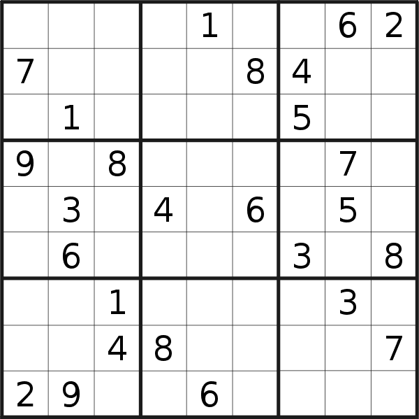 Sudoku puzzle for <br />Tuesday, 28th of June 2022