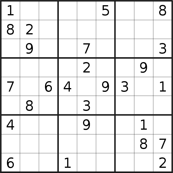 Sudoku puzzle for <br />Friday, 8th of July 2022
