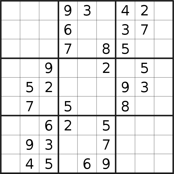 Sudoku puzzle for <br />Thursday, 14th of July 2022