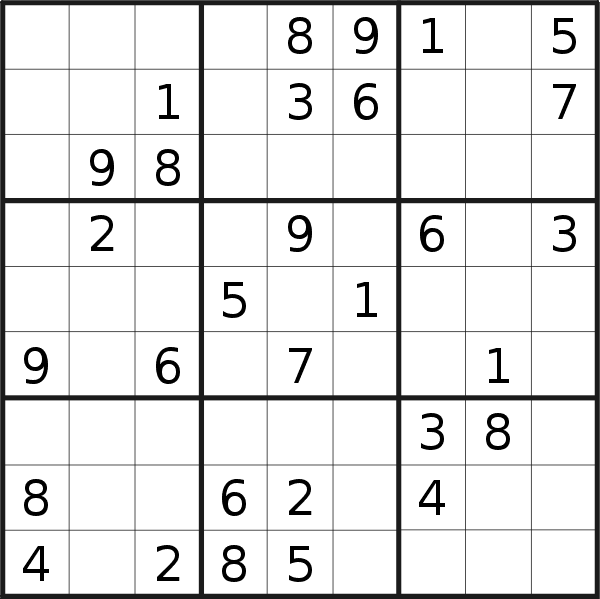 Sudoku puzzle for <br />Thursday, 21st of July 2022