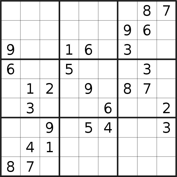 Sudoku puzzle for <br />Friday, 22nd of July 2022