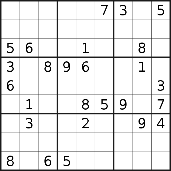 Sudoku puzzle for <br />Tuesday, 26th of July 2022