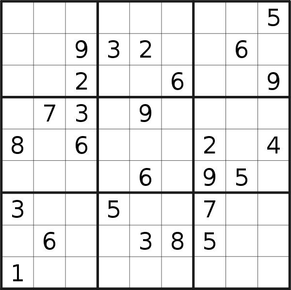 Sudoku puzzle for <br />Sunday, 31st of July 2022