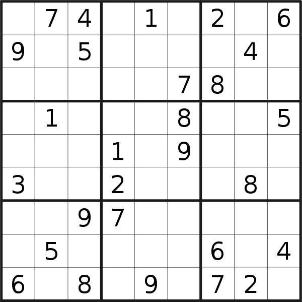 Sudoku puzzle for <br />Friday, 5th of August 2022
