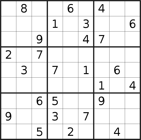 Sudoku puzzle for <br />Wednesday, 10th of August 2022