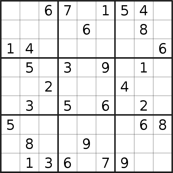 Sudoku puzzle for <br />Thursday, 11th of August 2022