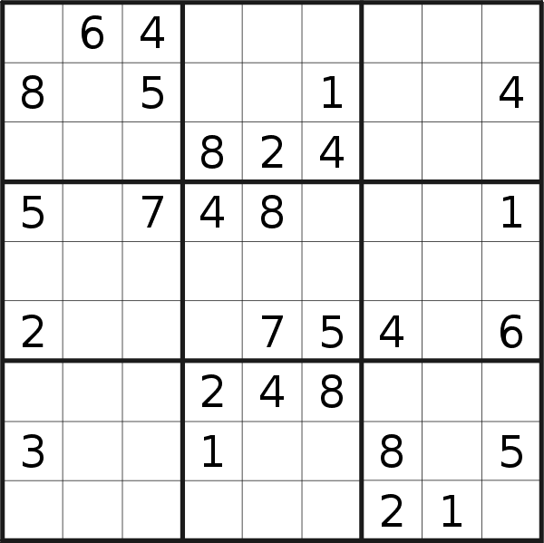 Sudoku puzzle for <br />Saturday, 13th of August 2022