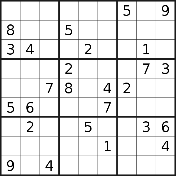 Sudoku puzzle for <br />Monday, 15th of August 2022