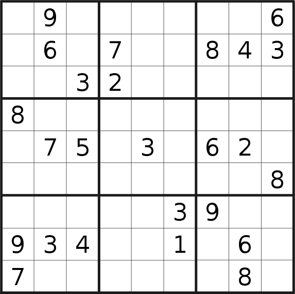 Sudoku puzzle for <br />Wednesday, 17th of August 2022