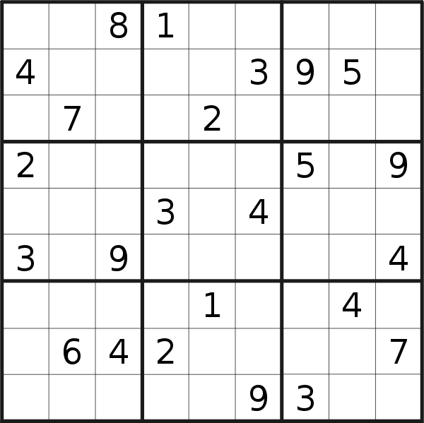 Sudoku puzzle for <br />Friday, 26th of August 2022