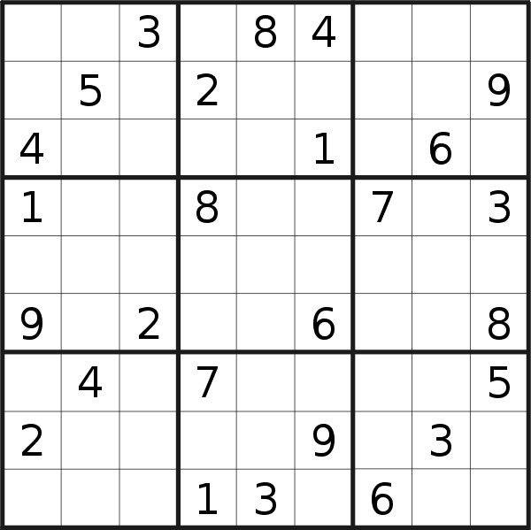 Sudoku puzzle for <br />Saturday, 27th of August 2022