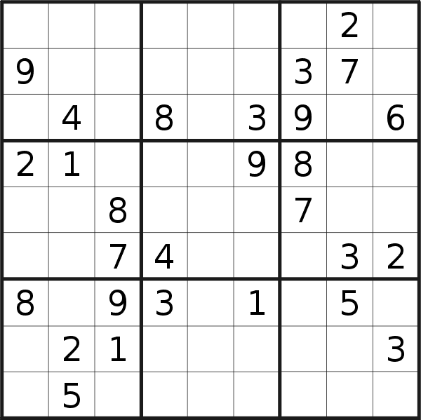 Sudoku puzzle for <br />Wednesday, 31st of August 2022