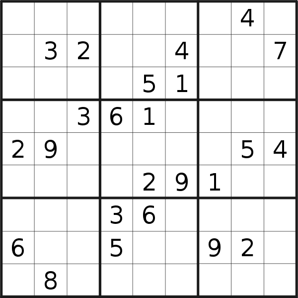 Sudoku puzzle for <br />Monday, 5th of September 2022