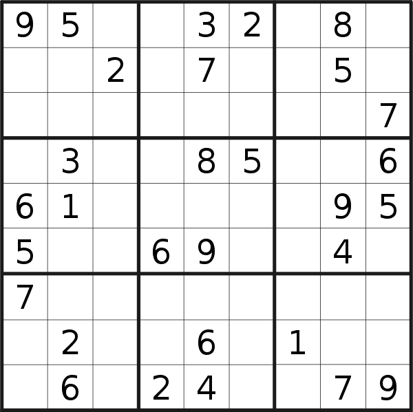 Sudoku puzzle for <br />Friday, 9th of September 2022