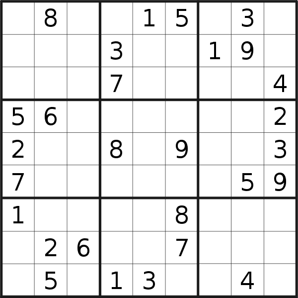 Sudoku puzzle for <br />Wednesday, 14th of September 2022