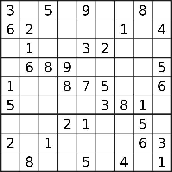 Sudoku puzzle for <br />Monday, 26th of September 2022