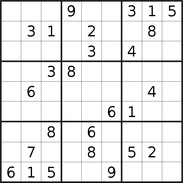 Sudoku puzzle for <br />Wednesday, 28th of September 2022