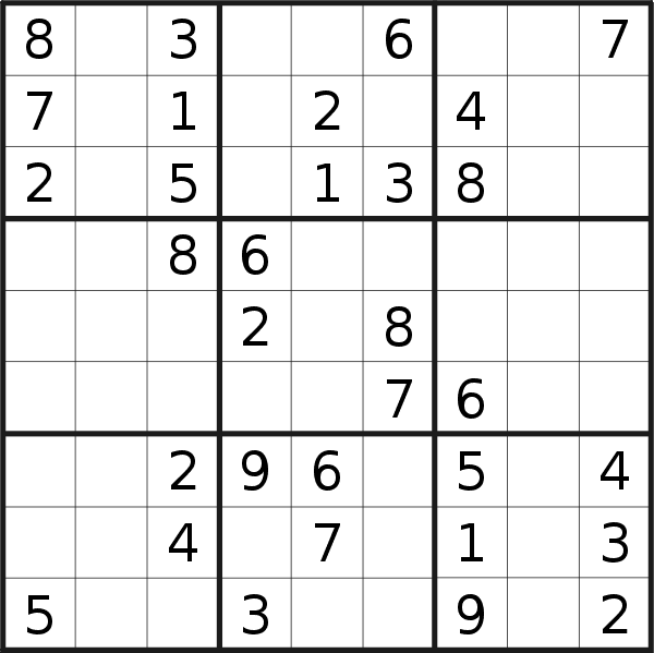 Sudoku puzzle for <br />Tuesday, 4th of October 2022
