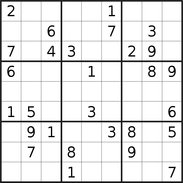 Sudoku puzzle for <br />Saturday, 8th of October 2022