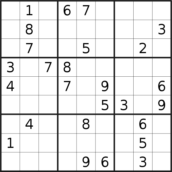Sudoku puzzle for <br />Thursday, 13th of October 2022